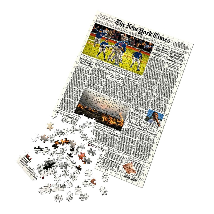 Puzzle of newspaper front page.