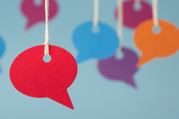 An empty speech bubble.