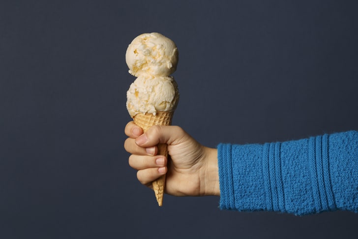 juniper and lemon ice cream cone
