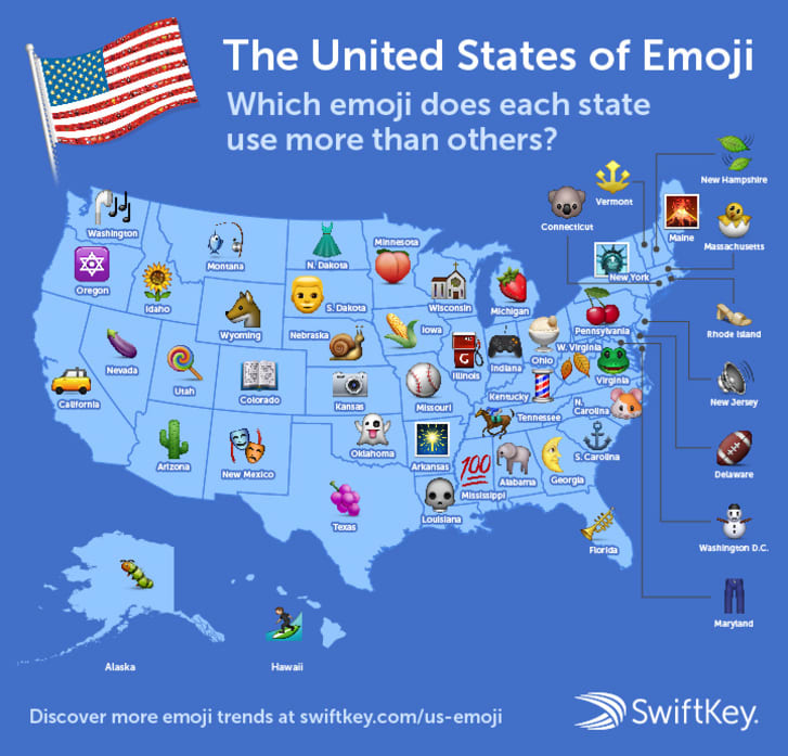 The Most Popular Emoji In Each State Mental Floss