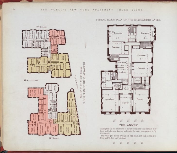 10 Elaborate Floor Plans From Pre World War I New York City