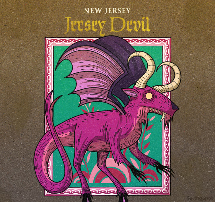 new jersey's jersey devil illustration