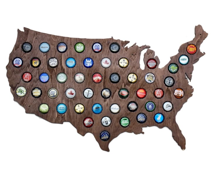 USA Beer Cap Map on Amazon. USA Beer Cap Map on Amazon.