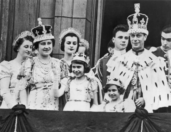 royal family at King George VI's coronation