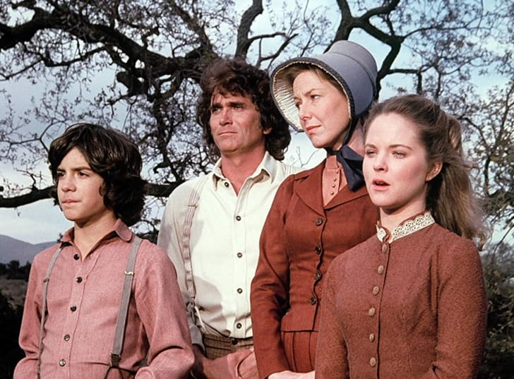 Melissa Sue Anderson, Michael Landon, Karen Grassle, and Matthew Labyorteaux in Little House on the Prairie