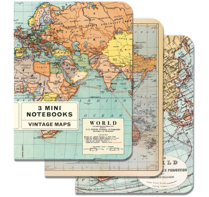Three map notebooks Three map notebooks