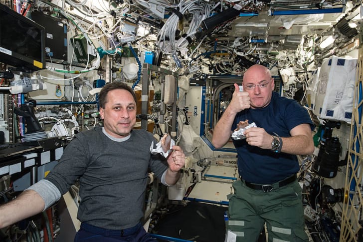 scott kelly and mickail kornienko at ISS