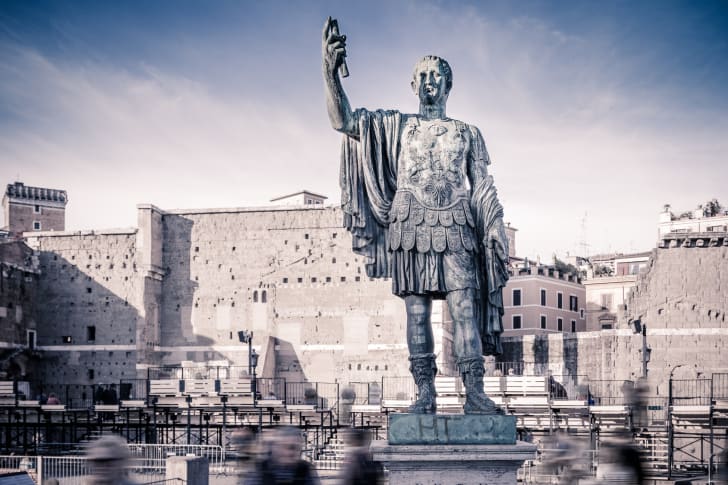 Statue of Julius Caesar in Rome, Italy