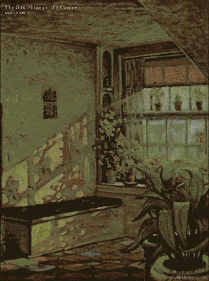 Real-life version of Grant Wood’s ‘The Sun Shine on the Corner’