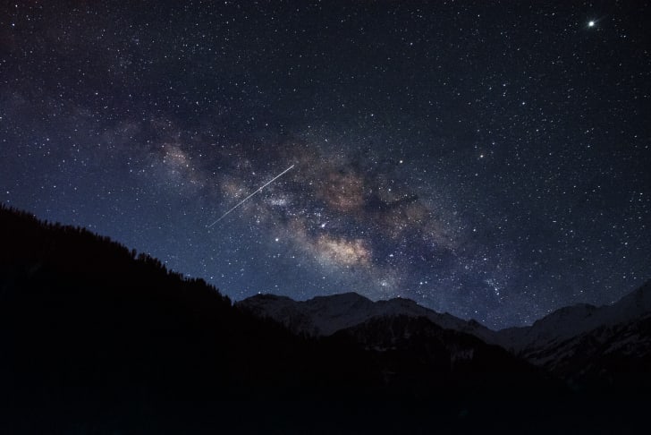 Milky Way over a mountain