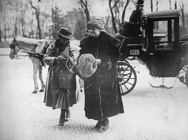 German Communist leader Clara Zetkin (1857 - 1933), known as Red Clara, and a companion