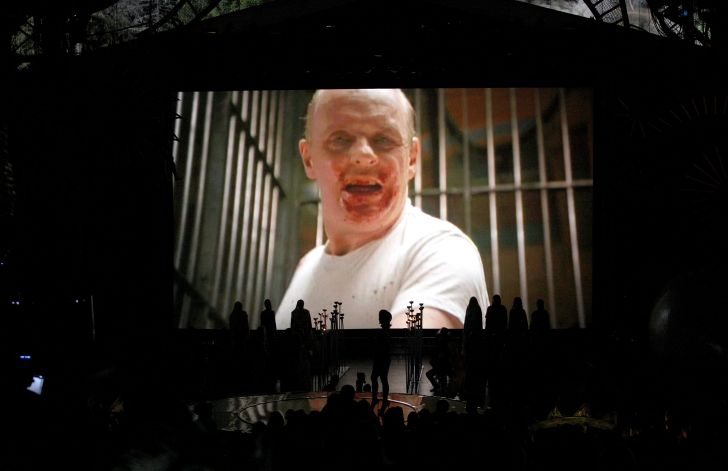Actor Anthony Hopkins accepts the Scream Legend award onstage during Spike TV's 2008 Scream awards held at the Greek Theater on October 18, 2008 in Los Angeles, California