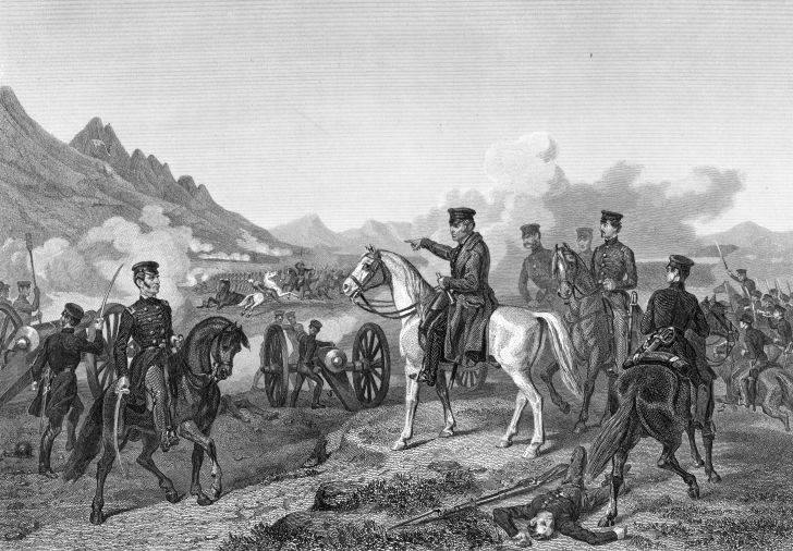 Zachary Taylor and his horse, Old Whitey.