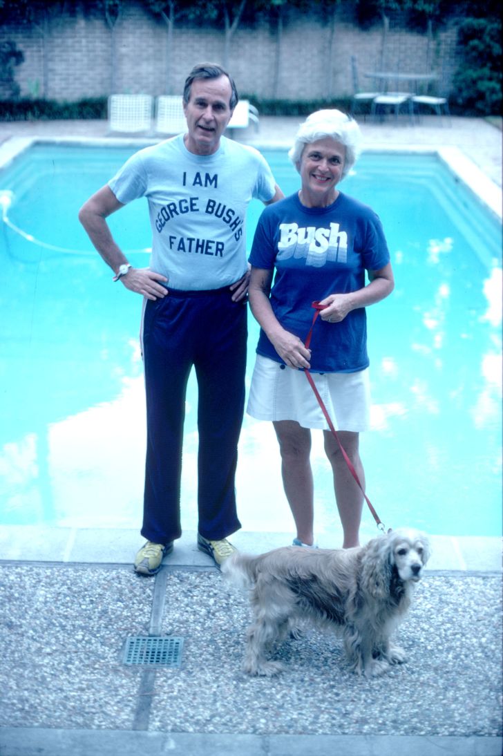 George H.W. Bush and wife Barbara Bush in November 1978.
