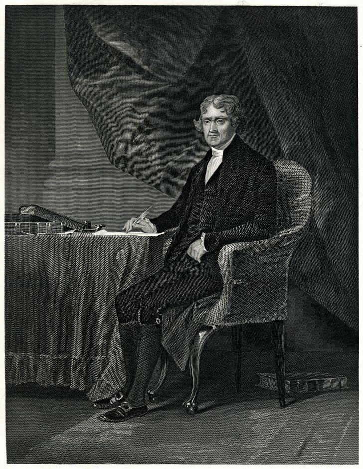 Portrait of Thomas Jefferson.