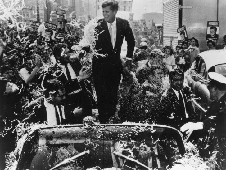 JFK during a campaign.