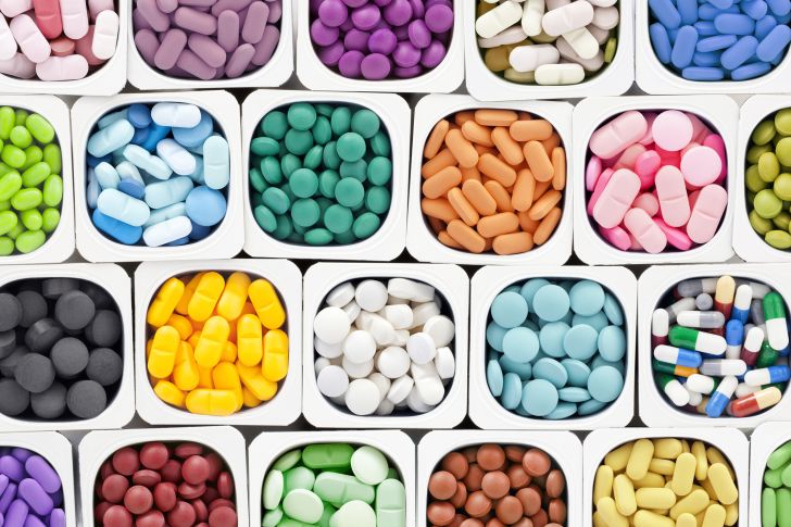 Colorful pills and medications