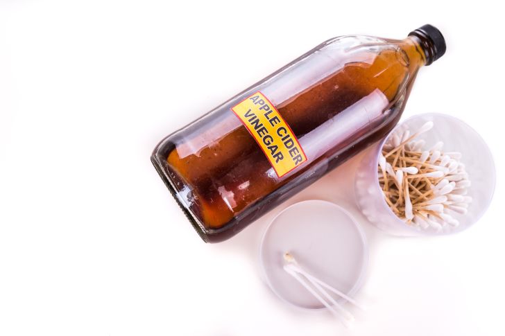Bottle of apple cider vinegar.