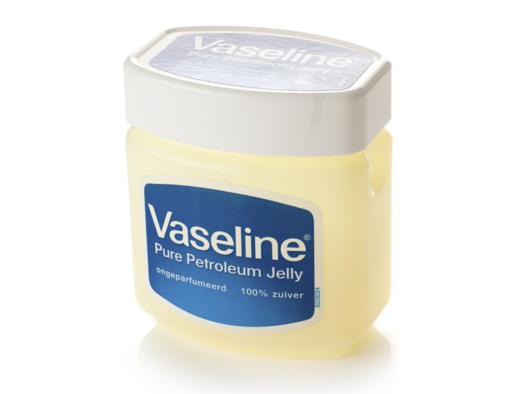Jar of Vaseline petroleum jelly.