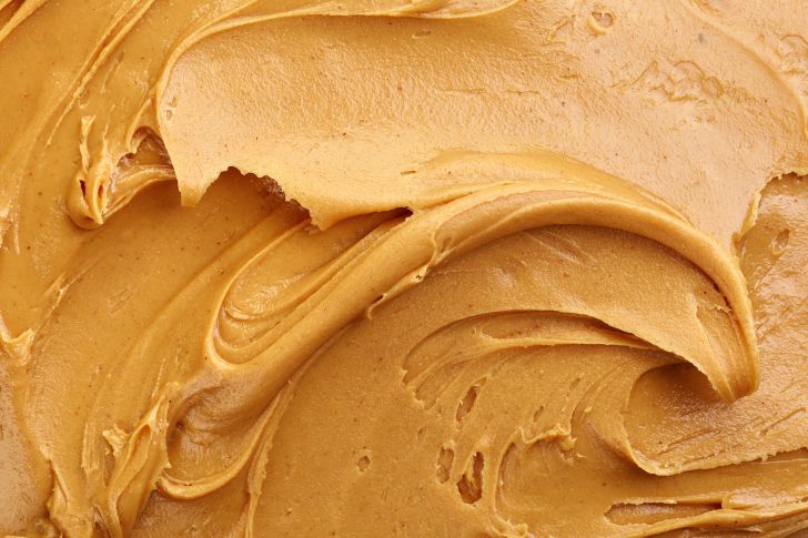 Close-up of peanut butter.
