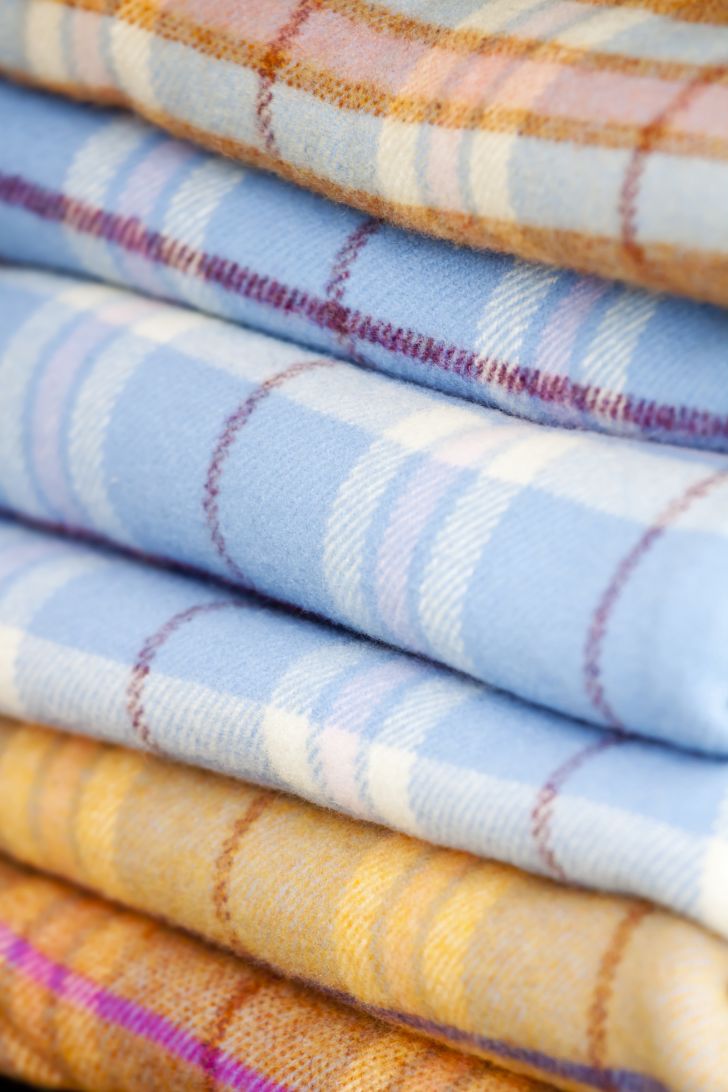 stack of blankets