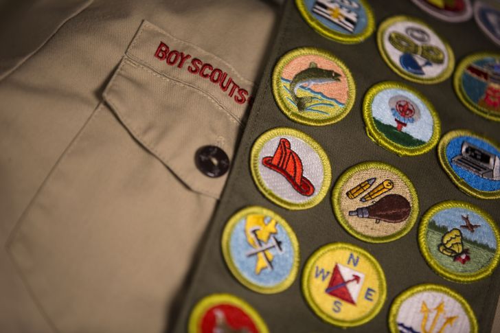 Close-up of a Boy Scout uniform.