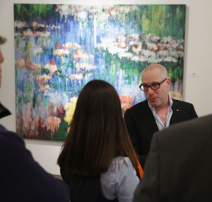 Artist Bradley Hart attends the opening reception for The Masters Interpreted at Cavalier Gallery on May 7, 2014 in New York City.