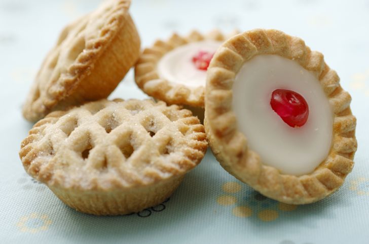 Four pretty, mini pies.