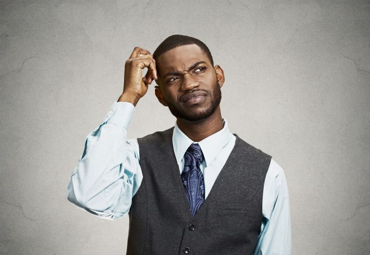 Confused business man