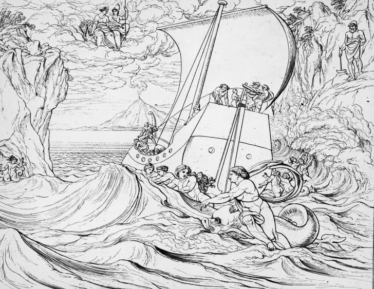 Drawing of Jason and the Argonauts.