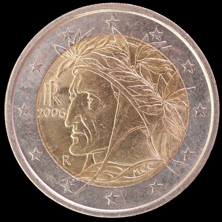 Dante Alighieri on the Italian Euro. Dante Alighieri on the Italian Euro.