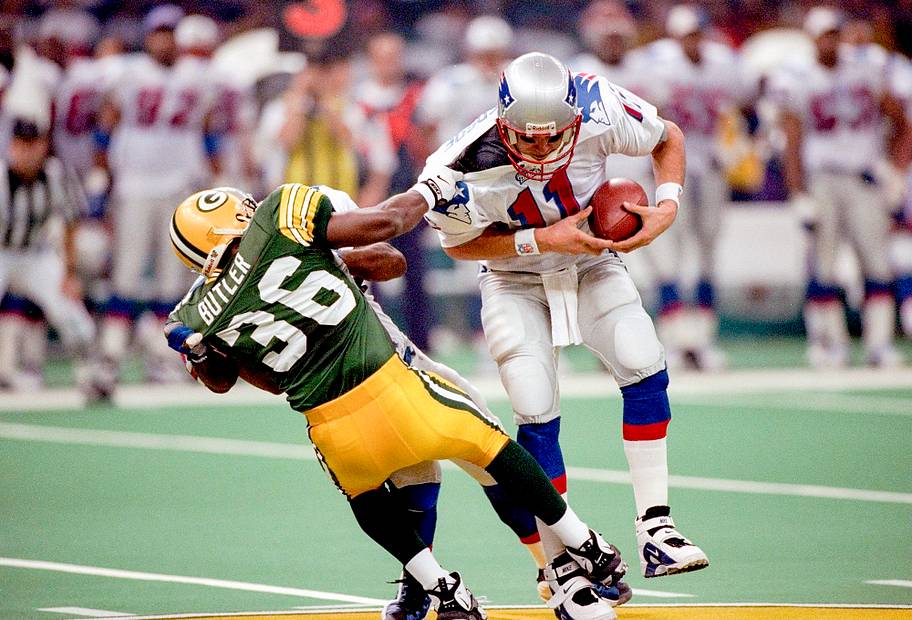 LeRoy Butler yanks down Drew Bledsoe
