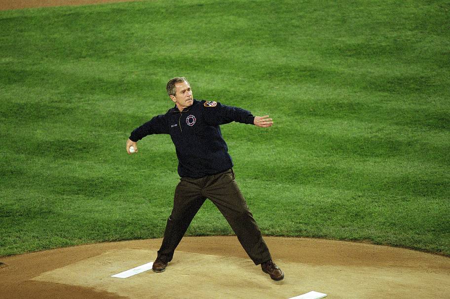 George W. Bush’s first pitch in Game 3 of the 2001 World Series