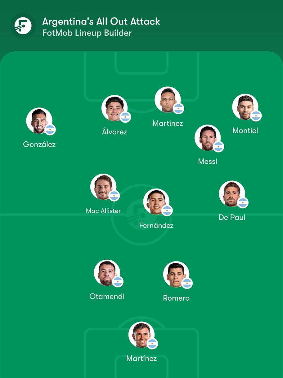 Argentina’s all out attack.