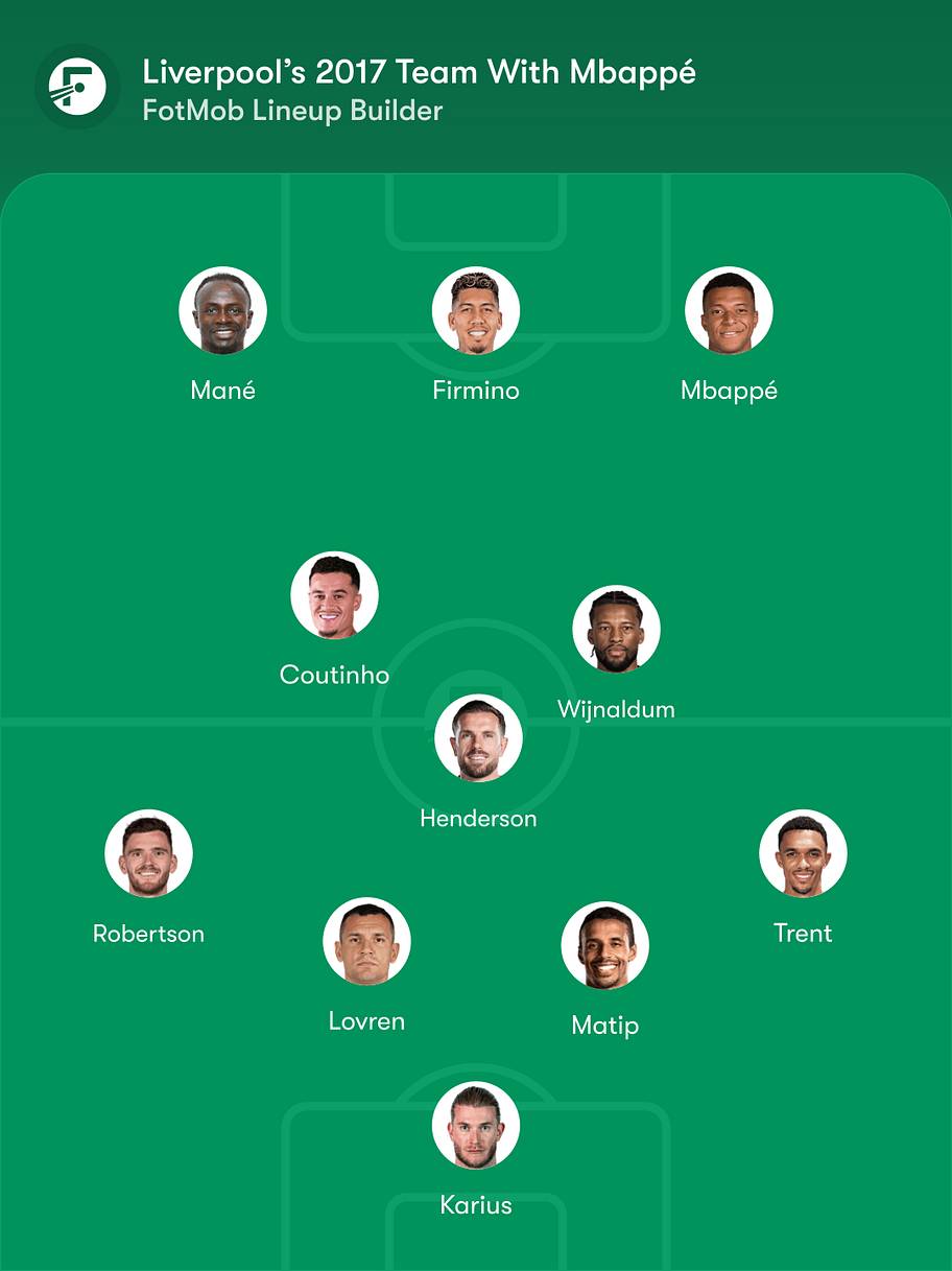 Liverpool lineup.