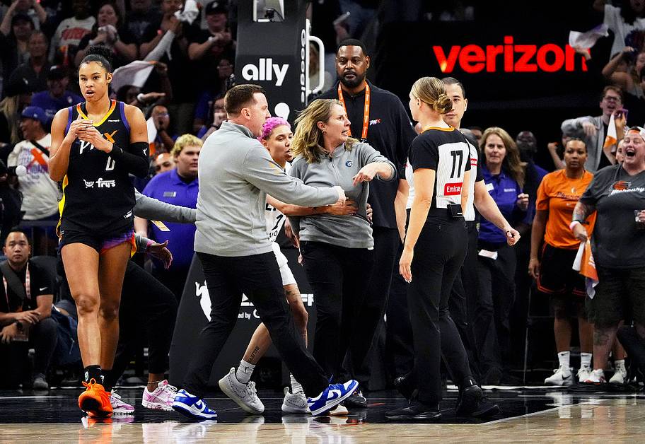 Cheryl Reeve storming court