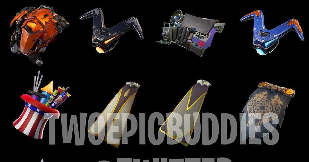 Fortnite Dataminers Reveal Possible New Back Blings, Pickaxes and Gliders  dbltap