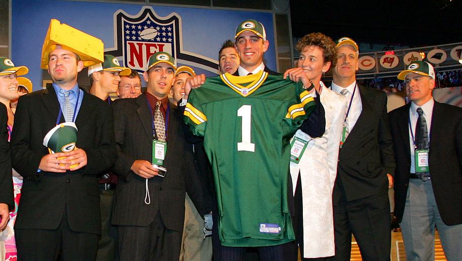 Image result for aaron rodgers nfl draft 2005