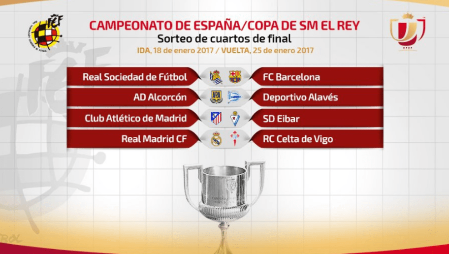 Partidos y horarios de la ida de los cuartos de final de Copa del ... Partidos y horarios de la ida de los cuartos de final de Copa del ...