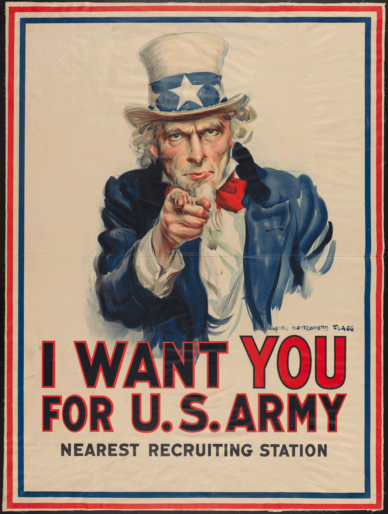 3. "I WANT YOU FOR U.S. ARMY" BY JAMES MONTGOMERY FLAGG, C. 1917