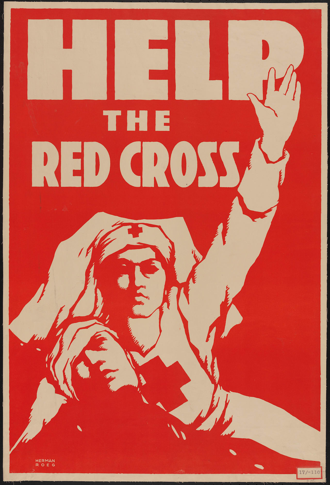 10. “HELP THE RED CROSS” BY HERMAN ROEG, 1918