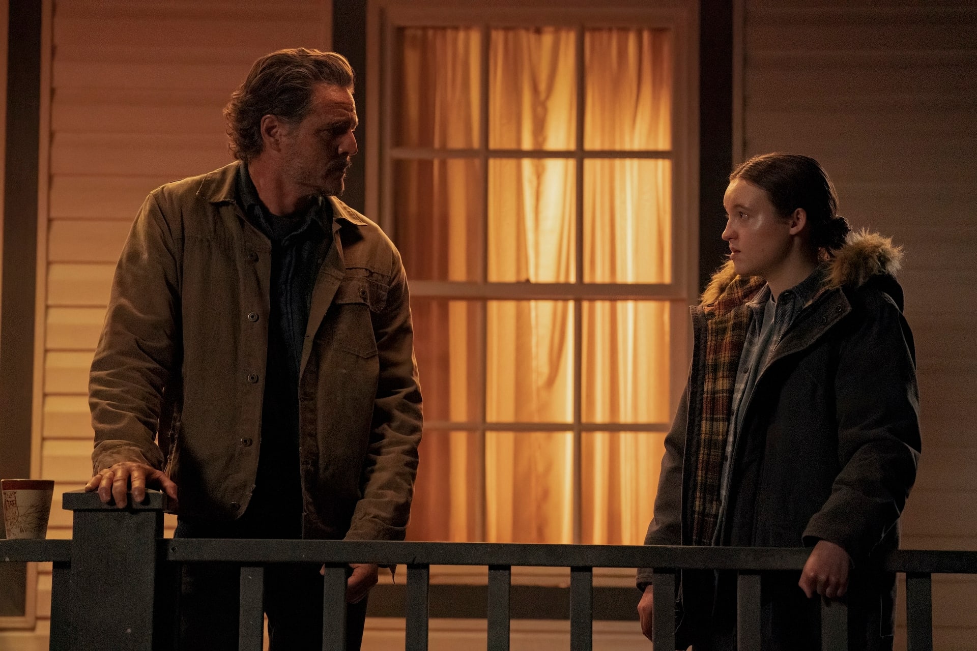 Pedro Pascal (Joel) and Bella Ramsey (Ellie) in The Last of Us season 2, Episode 6