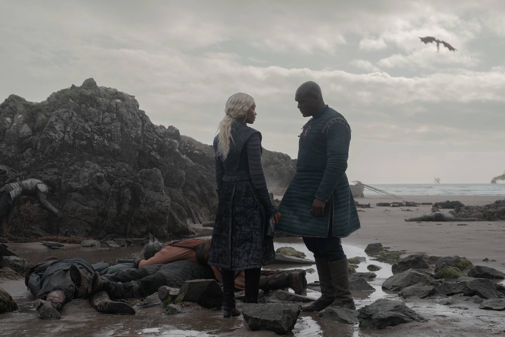 Bethany Antonia and Abubakar Salim in House of the Dragon season 3