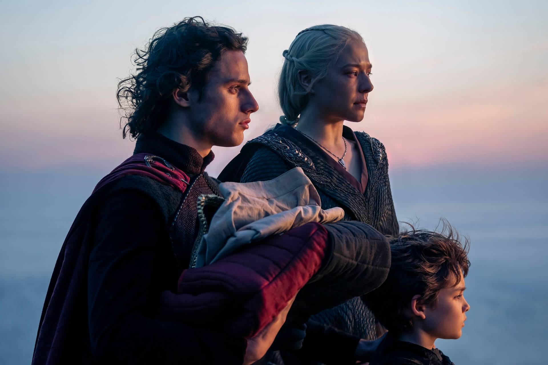 Jace, Rhaenyra, and Joffrey at Lucerys' funeral pyre. Jace, Rhaenyra, and Joffrey at Lucerys' funeral pyre.