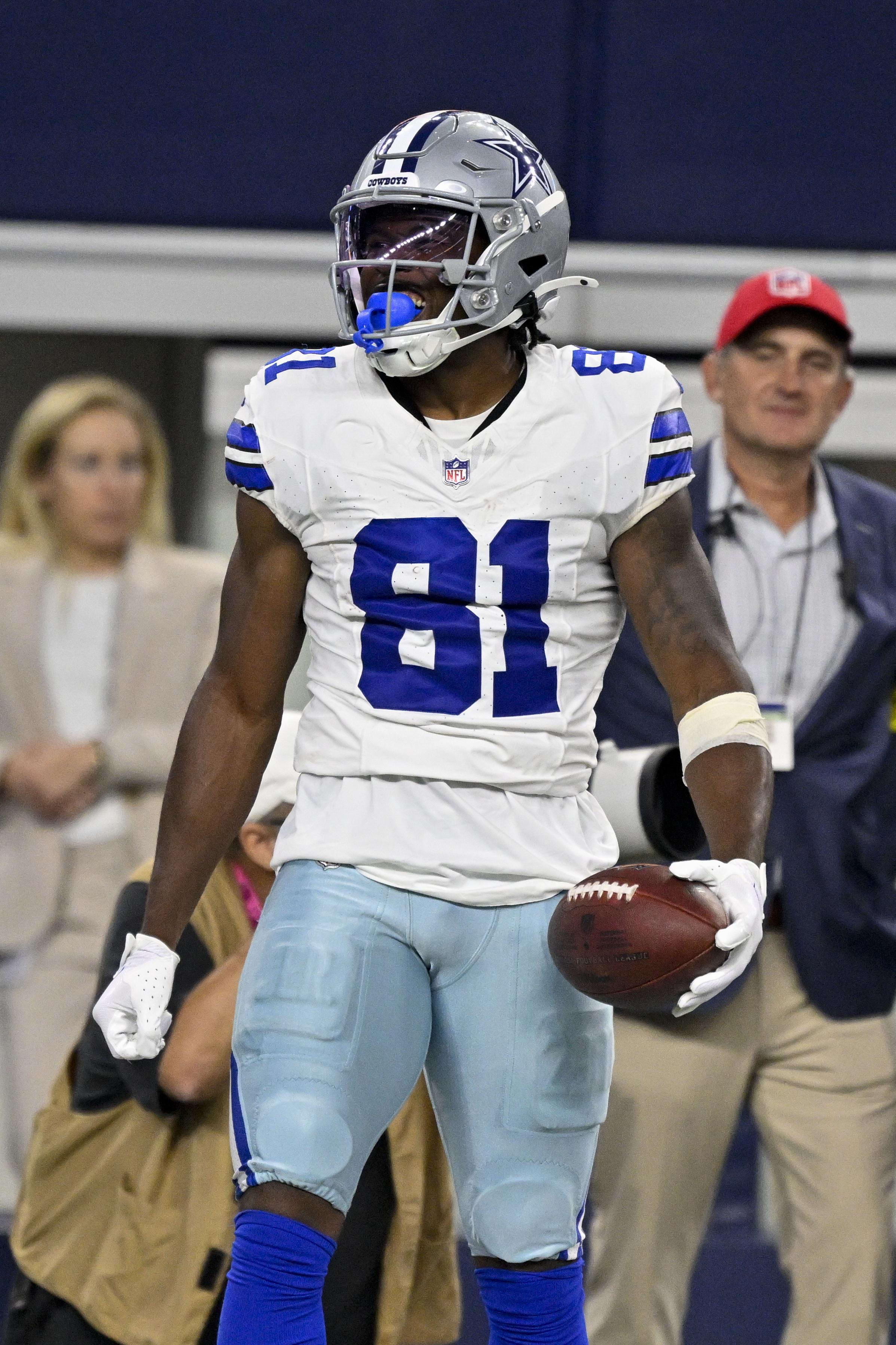 Dallas Cowboys wide receiver Jonathan Mingo in action during the game against the Baltimore Ravens at AT&T Stadium.