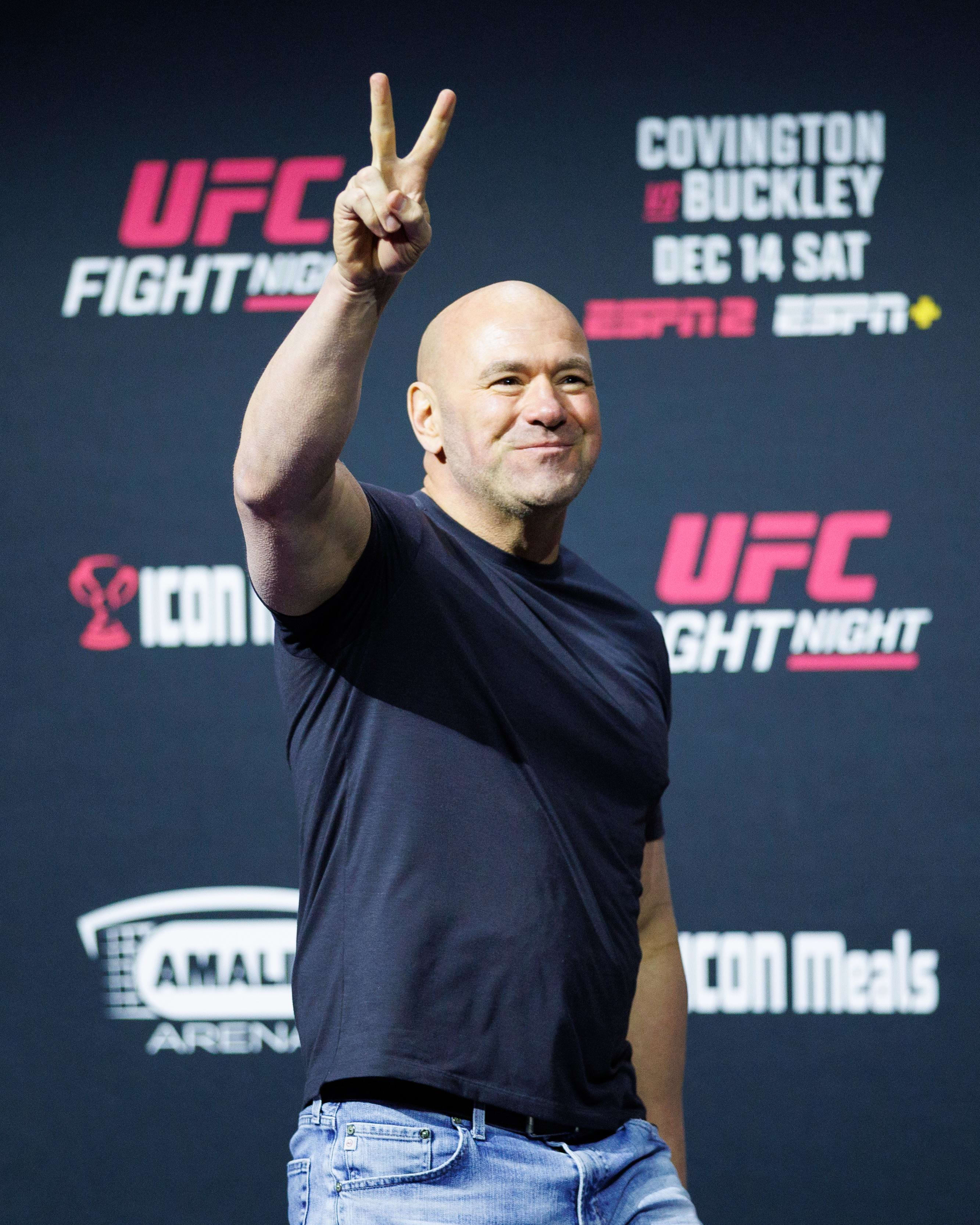 UFC CEO Dana White during weigh-ins for UFC Fight Night at Amalie Arena. 