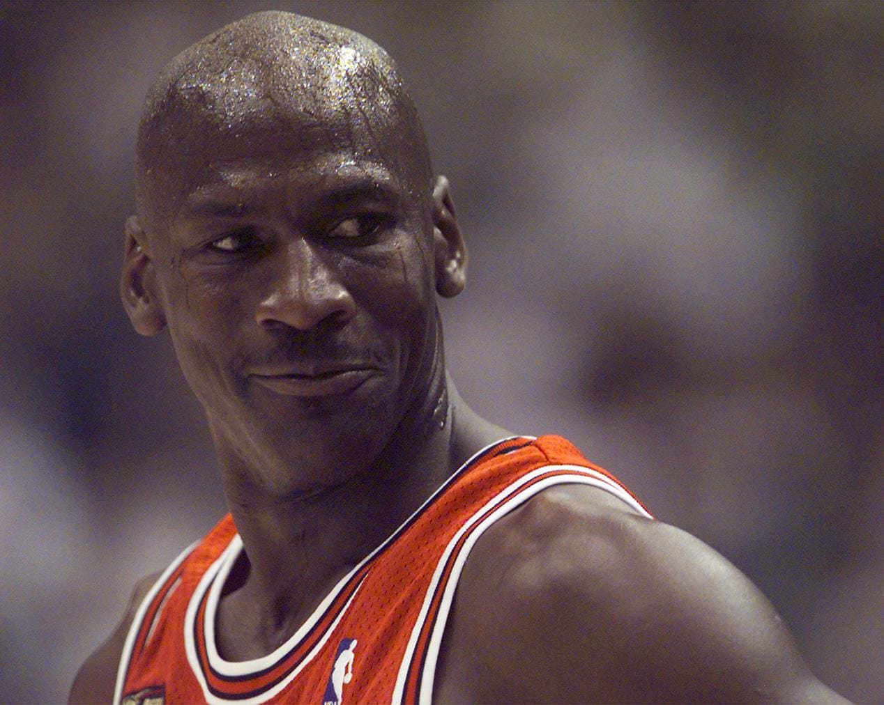 Chicago Bulls guard Michael Jordan in game two of the 1998 NBA Finals against the Utah Jazz
