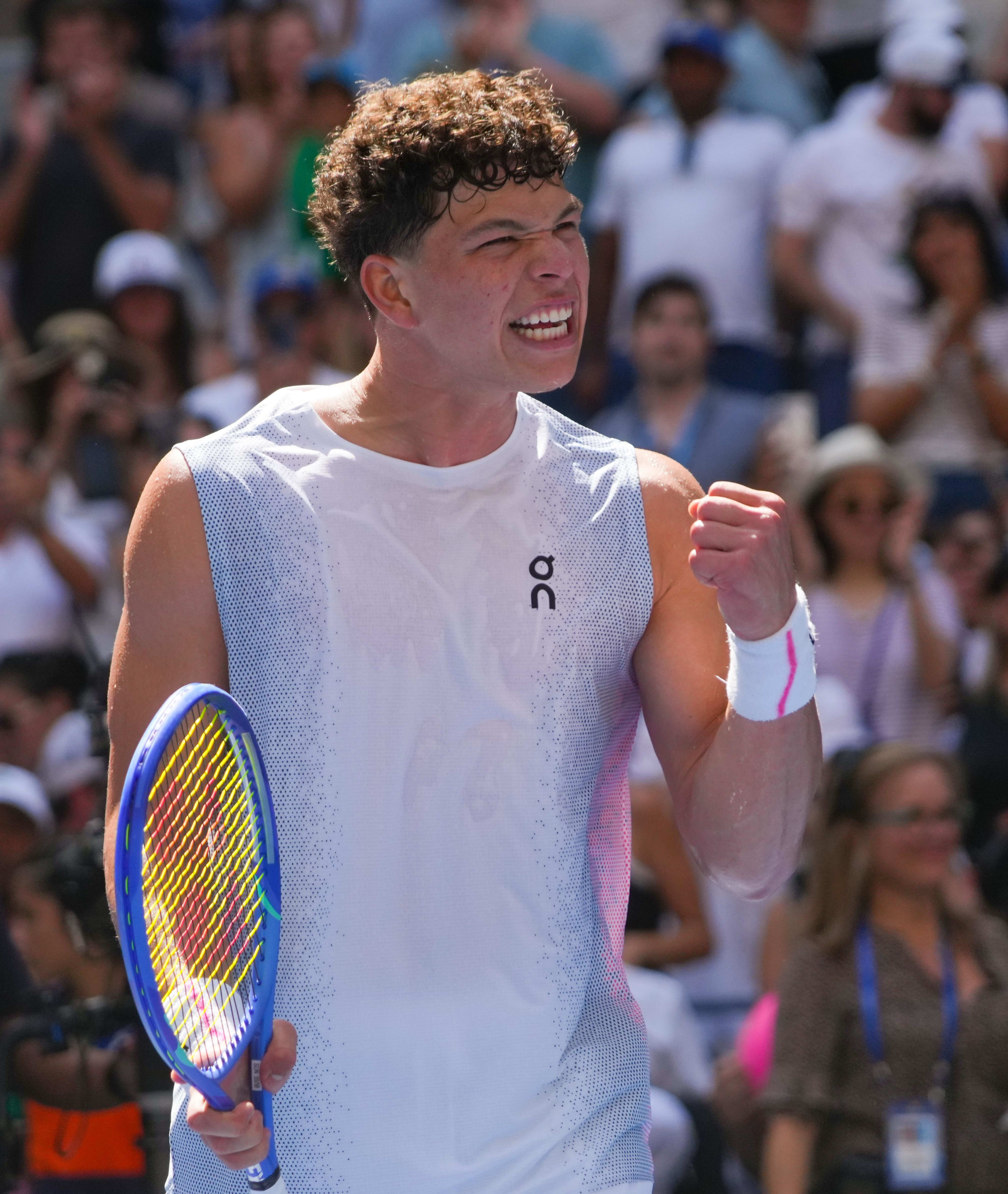 Ben Shelton after beating Ignacio Buse on day one of the 2025 U.S. Open