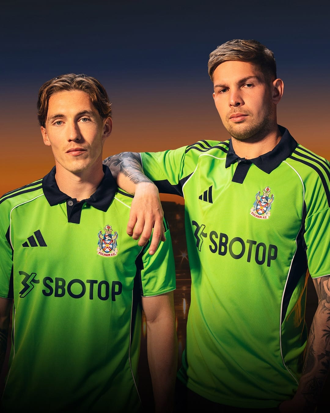 Fulham's new away kit is impossible to miss.