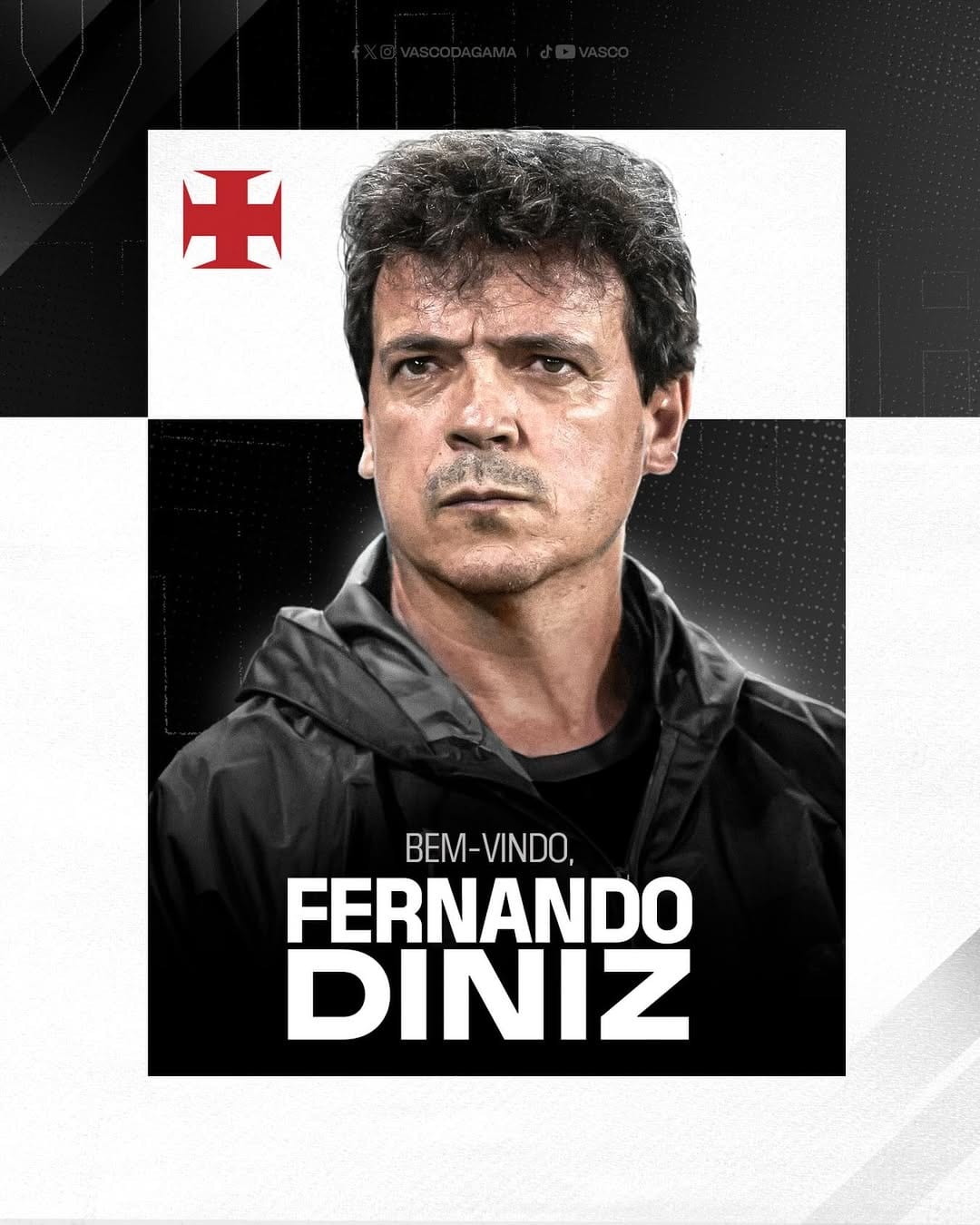 Vasco anunciou Fernando Diniz nesta sexta-feira (9)